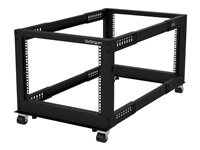 StarTech.com 8U 19" Open Frame Server Rack, 4 Post Adjustable Depth 23-41" Mobile, Free Standing Rolling Network/Computer Equipment Data Rack, Dell PowerEdge, HP ProLiant ThinkServer - Adjustable Server Rack (4POSTRACK8U) - rack - 8U 4POSTRACK8U