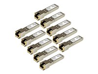 StarTech.com 10 Pack of HPE J8177C Compatible SFP Module, 1000BASE-T, SFP to RJ45 Cat6/Cat5e, 1GE Gigabit Ethernet SFP, RJ-45 (Copper) 100m, HPE 1810, 1820, 2530, Mini GBIC Transceiver - Lifetime Warranty (J8177C10PKST) - SFP-sändar/mottagarmodul (mini-GBIC) - 1GbE J8177C10PKST