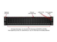 Lenovo ThinkSystem SR655 - kan monteras i rack EPYC 7302P 3 GHz - 32 GB - ingen HDD 7Z01A02CEA