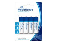 MediaRange Premium batteri - 4 x AA-typ - alkaliskt MRBAT104