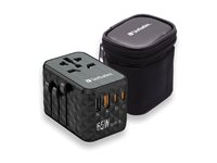 Verbatim UTA-05 strömadapter - GaN III, universell - 2 x USB-C, 2 x USB - 65 Watt 32120