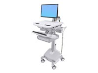 Ergotron StyleView Cart with LCD Arm, LiFe Powered, 2 Drawers vagn - öppen arkitektur - för LCD-skärm/tangentbord/mus/processor/anteckningsbok/streckkodsläsare - TAA-kompatibel SV44-12A2-2