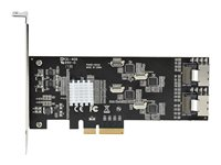 StarTech.com 8-ports SATA PCIe-kort - PCI Express 6 Gbps SATA Expansion-kortadapter med 4 värdkontroller - SATA PCIe-kontrollerkort - PCI-e x4 Gen 2 till SATA III - SATA HDD/SSD - kontrollerkort - SATA 6Gb/s / SAS 6Gb/s - PCIe 2.0 x4 8P6G-PCIE-SATA-CARD