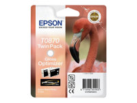 Epson T0870 - 2-pack - glättat - original - bläckoptimeringskassett C13T08704020