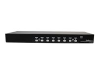 StarTech.com 8 Port VGA KVM Switch - 1U Rack Mount - USB VGA KVM Switch with Audio - 1920 x 1440 @60hz - KVM Video Switch (SV831DUSBAU) - omkopplare för tangentbord/video/mus/ljud - 8 portar SV831DUSBAU