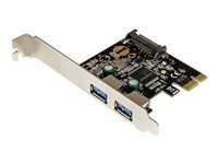 StarTech.com 2 Port PCI Express USB 3.0 Controller Card w/ SATA Power - USB adapter - PCIe - USB 3.0 x 2 - PEXUSB3S23 - USB-adapter - PCIe - USB 3.0 x 2 PEXUSB3S23