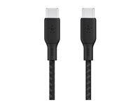 Belkin BoostCharge - USB typ C-kabel - 24 pin USB-C till 24 pin USB-C - 3 m CAB014BT3MBK