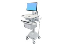 Ergotron StyleView Cart with LCD Pivot, LiFe Powered, 1 Tall Drawer vagn - för LCD-skärm/tangentbord/mus/processor/anteckningsbok/streckkodsläsare - TAA-kompatibel SV44-13B2-2