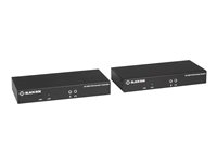 Black Box KVX Series KVM Extender over Fiber - 4K, Single-Head, HDMI, USB 2.0, Serial, Audio, Local Video - sändare och mottagare - förlängare för tangentbord/video/mus/seriell/USB - TAA-kompatibel KVXLCHF-100