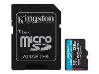 Kingston Canvas Go! Plus - flash-minneskort - 128 GB - mikroSDXC UHS-I SDCG3/128GB