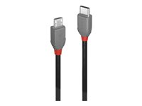 Lindy Anthra Line - USB typ C-kabel - 24 pin USB-C till mikro-USB typ B - 3 m 36893