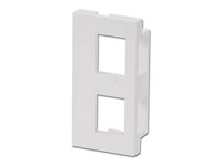 LINDY Modular AV Face Plate System Dual Snap-in Block - modulkontaktplatta med insnäppsfästen 60552