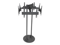 Multibrackets M Floorstand Quad Pro MBF4U ställ - för 4 LCD-bildskärmar - svart 7350073737703