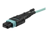 StarTech.com MTP Fiber Optic Cable - 30 ft / 10m - OM3 - 40Gb - Push / Pull Tab - Plenum - MPO / MTP Connector - Fiber Patch Cable (MPO12PL10M) - nätverkskabel - 10 m - havsblå MPO12PL10M