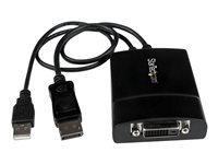 StarTech.com DisplayPort till DVI Dual Link aktiv adapter - DisplayPort till DVI-D adapter videokonverterare 2560x1600 60 Hz - DP 1.2 till DVI-skärm - USB-driven - Låsande DP-kontakt - DisplayPort-/ DVI-adapter - 37 cm DP2DVID2