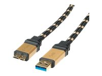 Roline - USB-kabel - Micro-USB typ B till USB typ A - 80 cm 11.02.8878