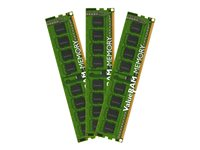 Kingston ValueRAM - DDR3 - sats - 24 GB: 3 x 8 GB - DIMM 240-pin - 1333 MHz / PC3-10600 - ej buffrad KVR13N9K3/24