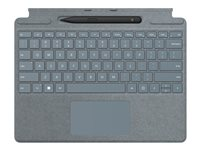 Microsoft Surface Pro Signature Keyboard - tangentbord - med pekplatta, accelerometer, Förvarings- och laddningsfack för Surface Slim Pen 2 - QWERTZ - tysk - isblå Inmatningsenhet 8XA-00045