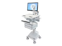 Ergotron StyleView Cart with LCD Pivot, SLA Powered, 4 Drawers vagn - öppen arkitektur - för LCD-skärm/tangentbord/mus/processor/anteckningsbok/streckkodsläsare - TAA-kompatibel SV44-1341-C