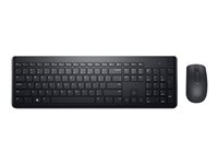 Dell Wireless Keyboard and Mouse KM3322W - sats med tangentbord och mus - QWERTY - internationell engelska - svart - with 3-year NBD Advanced Exchange Inmatningsenhet KM3322W-R-INT