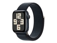 Apple Watch SE (GPS) 2a generation - midnattsaluminium - smart klocka med sportögla - midnatt - 32 GB MRE03DH/A