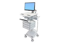 Ergotron StyleView Cart with LCD Arm, SLA Powered, 9 Drawers vagn - öppen arkitektur - för LCD-skärm/tangentbord/mus/processor/anteckningsbok/streckkodsläsare - TAA-kompatibel SV44-1291-C