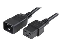 StarTech.com 3 m kraftig förlängningssladd, IEC 320 C19 till IEC 320 C20 svart förlängningssladd, 15 A 250 V, 14AWG, kraftig förlängare för strömkabel, IEC 320 C19 till IEC 320 C20 AC nätsladd - UL-listad - strömkabel - IEC 60320 C20 till IEC 60320 C19 - 3 m PXTC19201410