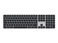 Apple Magic Keyboard with Touch ID and Numeric Keypad - tangentbord - AZERTY - fransk - svarta tangenter Inmatningsenhet MMMR3F/A