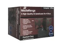 MediaRange Retail pack 4er CD-Jewelcase - fodral för arkiverings-CD BOX34-4