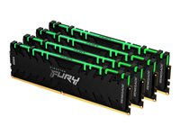 Kingston FURY Renegade RGB - DDR4 - sats - 64 GB: 4 x 16 GB - DIMM 288-pin - 3600 MHz / PC4-28800 - ej buffrad KF436C16RB1AK4/64