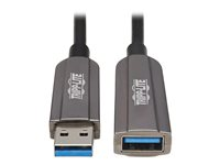 Tripp Lite USB-A 3.2 Gen 1 CL3-Rated Fiber Active Optical Cable (AOC) - Extension/Repeater, A/A M/F, Black, 30 m - USB typ C-förlängningskabel - 30 m U330F-30M-G1