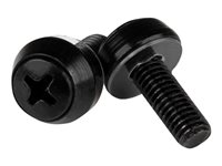 StarTech.com M5 x 12mm - Screws - 100 Pack, Black - M5 Mounting Screws for Server Rack & Cabinet (CABSCREWSM5B) - skruvsats CABSCREWSM5B