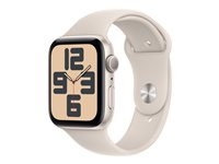 Apple Watch SE (GPS) 2a generation - stjärnljusaluminium - smart klocka med sportband - starlight - 32 GB MRE53DH/A