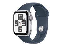 Apple Watch SE (GPS) 2a generation - silveraluminium - smart klocka med sportband - stormbl¨ - 32 GB MRE13DH/A