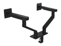 Dell Dual Monitor Arm - MDA20 monteringssats - justerbar arm - för 2 LCD-bildskärmar - svart 482-BBDL