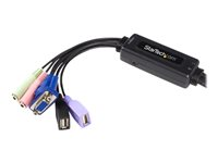 StarTech.com 2 Port USB VGA Cable KVM Switch with Audio - omkopplare för tangentbord/video/mus/ljud - 2 portar SV215MICUSBA