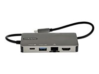 StarTech.com USB-C-multiportadapter - USB-C till 4K 30 Hz HDMI eller 1080p VGA - USB Type-C mini dockningsstation med 100W PD Pass-through, 3-portars USB-hubb 5 Gbit/s, GbE - 30 cm ansluten kabel - dockningsstation - USB-C - VGA, HDMI - 1GbE DKT30CHVPD2