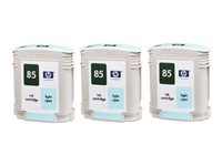 HP 85 - 3-pack - ljus cyan - original - bläckpatron C9434A