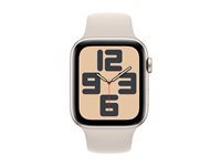 Apple Watch SE (GPS + Cellular) 2a generation - stjärnljusaluminium - smart klocka med sportband - starlight - 32 GB MRGX3QF/A