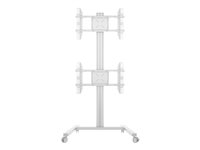 Multibrackets M Display Stand 180 Dual Vertical vagn - för 2 LCD-bildskärmar - silver 7350105212222