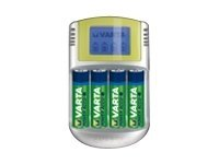 Varta Power Play LCD Charger batteriladdare - + växelströmsadapter + bilströmsadapter - 4 x AA-typ 57070201451