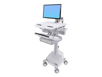 Ergotron StyleView Cart with LCD Arm, SLA Powered, 2 Drawers vagn - öppen arkitektur - för LCD-skärm/tangentbord/mus/processor/anteckningsbok/streckkodsläsare - TAA-kompatibel SV44-12A1-C