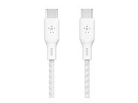 Belkin BoostCharge - USB typ C-kabel - 24 pin USB-C till 24 pin USB-C - 3 m CAB014BT3MWH