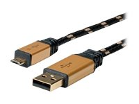 Roline - USB-kabel - mikro-USB typ B till USB - 0.8 m 11.02.8825