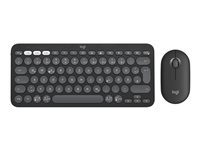 Logitech Pebble 2 Combo - sats med tangentbord och mus - QWERTZ - tysk - tonal rose Inmatningsenhet 920-012205