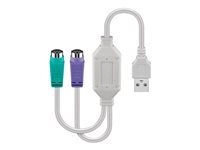 MicroConnect - adapter för tangentbord/mus - PS/2 till USB - 30 cm USBA2XPS2