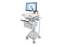 Ergotron StyleView Cart with LCD Arm, LiFe Powered, 4 Drawers vagn - öppen arkitektur - för LCD-skärm/tangentbord/mus/processor/anteckningsbok/streckkodsläsare - TAA-kompatibel SV44-1242-C