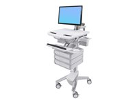 Ergotron StyleView Cart with LCD Arm, 3 Drawers vagn - öppen arkitektur - för LCD-bildskärm/tangentbord/mus/processor/bärbar dator/skanner SV43-1230-0