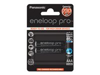 Panasonic eneloop pro BK-4HCDE/2BE batteri - 2 x AAA - NiMH BK-4HCDE/2BE