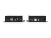 LINDY 300m Fibre Optic HDMI 18G & USB KVM Extender - sändare och mottagare - förlängare för tangentbord/video/mus/USB 39392